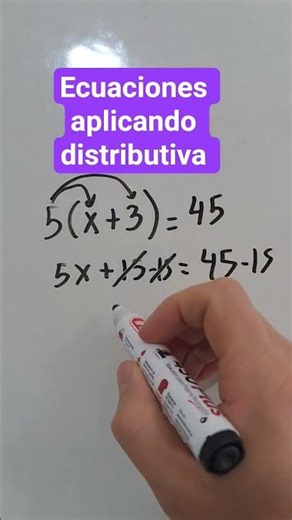 Ecuaciones aplicando Propiedad Distributiva #matematicas