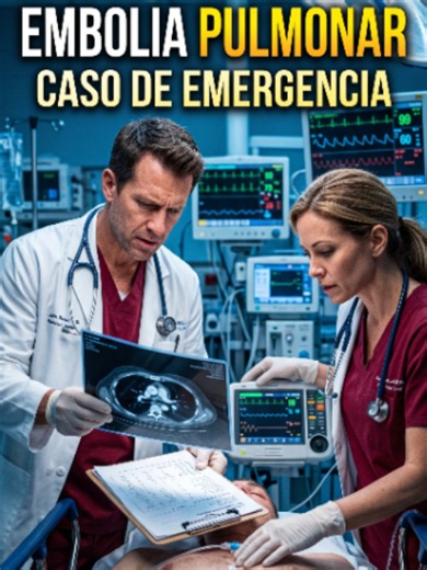 🚨🫁 EMBOLIA PULMONAR: EL COÁGULO QUE PUEDE MATAR EN MINUTOS 🫁🚨 😮‍💨 Disnea súbita. 💥 Dolor torácico. ❤️ Taquicardia. 🩸 Hipoxemia. ⚠️ Si el paciente tiene factores de riesgo para trombosis, piensa en embolia pulmonar hasta demostrar lo contrario. 🖥️ Confirma con angio-TC cuando esté indicada e inicia anticoagulación temprana si no hay contraindicaciones. 🛑 RECUERDA: