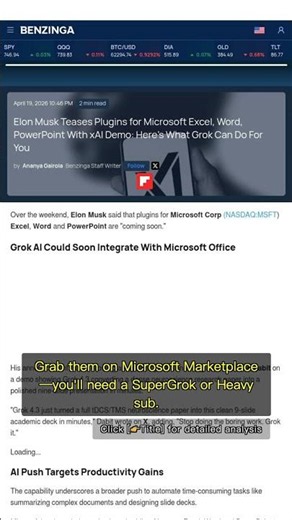 🧐👉 Your Office AI Just Got a Third Player—Grok Add-ins Are Here #QixNewsAI