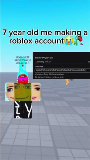 7 yr old me making a account😭🥀 #roblox #viral #funny #relatable #humor