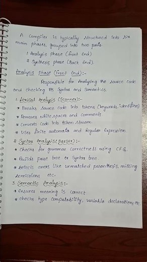 Phases of a compiler in Compiler Design