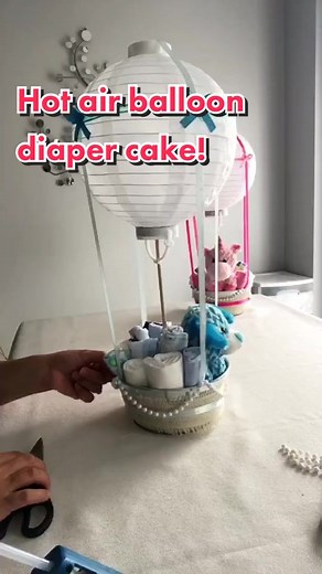 Creative Hot Air Balloon Diaper Cake Ideas