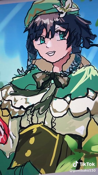 ウェンティのイラストを描いたよ！