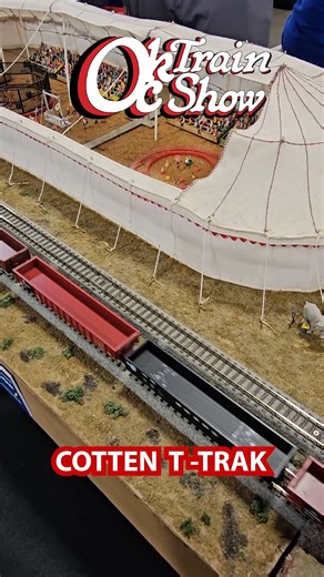 🎪 T-Track Tuesday 🎪 Today we’re spotlighting an incredible layout from COTTEN T-TRAK a N scale layout built with Kato T-Track and packed with personality. The circus scene is a showstopper, complete with a big top tent and thousands of tiny spectators filling every seat. The detail is off the charts, and the scenery pulls you right in. You’ll see it in action at the 2025 OKC Train Show , happening Nov 15th and 16th at the Bennett Event Center at the OKC Fairgrounds and trust us, it’s worth a c