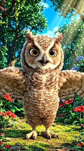 Cute Baby Owl Dancing 🦉💃 | Fun Cartoon Animation #shorts