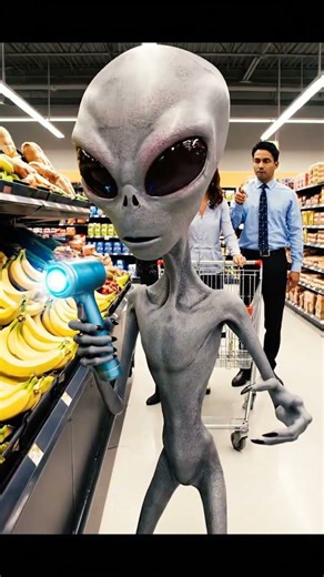 Alien's First Time Grocery Shopping Goes HORRIBLY Wrong!