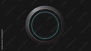 Alpha channel. Futuristic modern countdown from 10 to 0 seconds. 4K. Flat design timer animation with blue green dial and dots.
