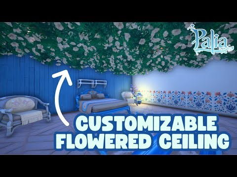 Palia Builds | How To Make A Flowered Ceiling | NO GLITCHING! #palia