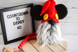 5.3K views · 158 reactions | I can’t get over how cute this simple Disney countdown gnome is! This no-sew Mickey gnome is so fun, | Ruffles And Rain Boots | Facebook