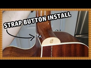 How to install a Strap Button on Acoustic Guitar #acousticguitar #howto