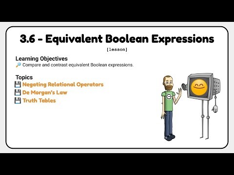 3.6 - Equivalent Boolean Expressions