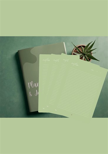 Matcha Journal Printable, Sage Green, Goal Planner, Notebook, Minimalist, Digital Download - Etsy