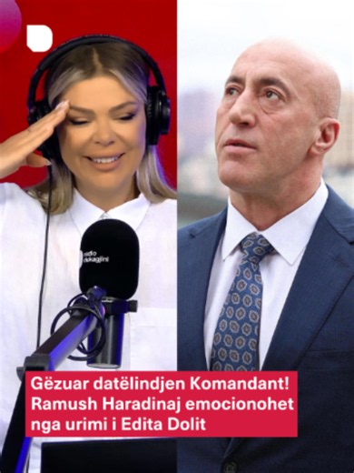 Gëzuar datëlindjen Komandant! Ramush Haradinaj emocionohet nga urimi i Edita Dolit #radar #editadoli #shqiptaret #viral #emotional #albanian #kosovo #gjakova #peja #mitrovica #prishtina #fypppppppppppppp #ramushharadinaj