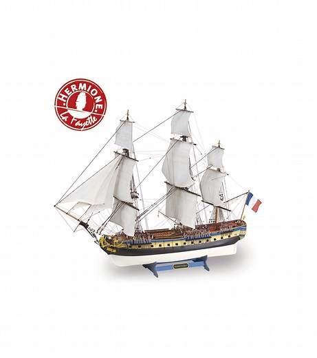 Maquette Bateau en Bois : Frégate Hermione La Fayette 1:89