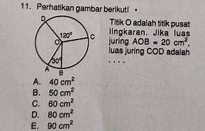 Perhatikan gambar berikutl -Titik O adalah titik pusat lingka... | Filo