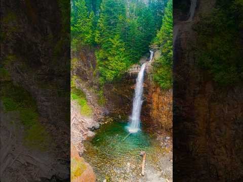Franklin Falls Flowing Through the Forest | 4K HDR Vertical Waterfall & Real Nature Sounds