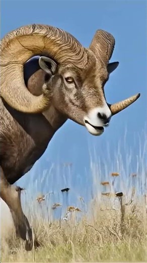 Wild Mountain Ram in Nature