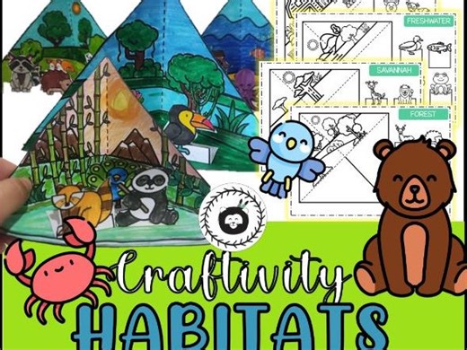 Science Project: Habitat Animal triorama for kids Craft activity diorama | Teaching Resources