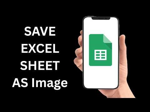 How To Save An Excel Sheet As Image
