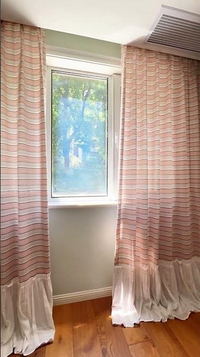 Pink Princess Curtains with Sheer Ruffle Hem | Soft & Dreamy Room Makeover #homedecor#interiordesign