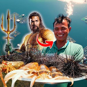 2.3M views · 10K reactions | Hunting & Eating Sea Urchin On A Floating Village! 撚 | Best Ever Food Review Show | Facebook