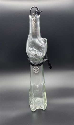 Clear Cat Wine Bottle Incense Burner - Etsy