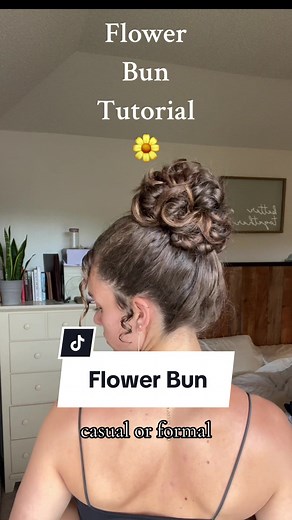 How to Create a Gorgeous Flower Bun for Thick, Curly Hair