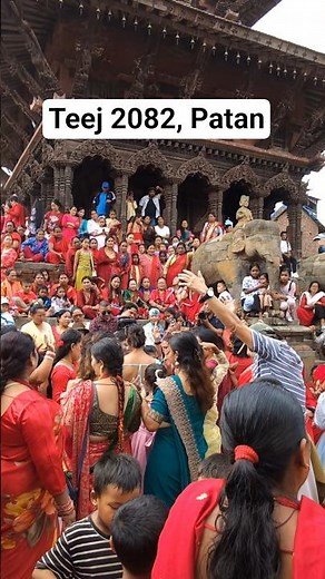 Teej 2082 celebration in Patan Durbar Square. #nepalculture #patan #culture