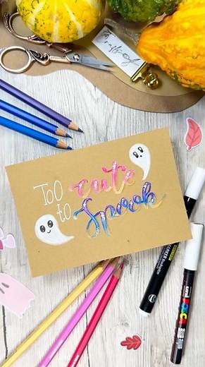 🌸 Cute Halloween Lettering 🌸 #diy #calligraphy #handlettering #tutorial