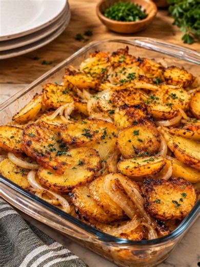 Roasted Potatoes with Caramelized Onions: A Simple Side Dish
