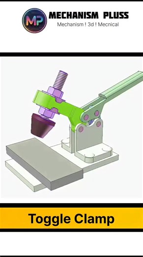 Mechanism ! 3d ! Mecnical on Instagram: "Toggle Clamp 🔨 #physics #knowledge #science #usa #mechanism"