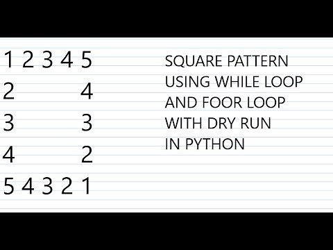 Square Pattern using for loop and while loop in python