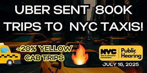 🚕🔥 Uber Sent NYC Yellow Cabs 800K Trips in March, ~20% of Taxi Trips