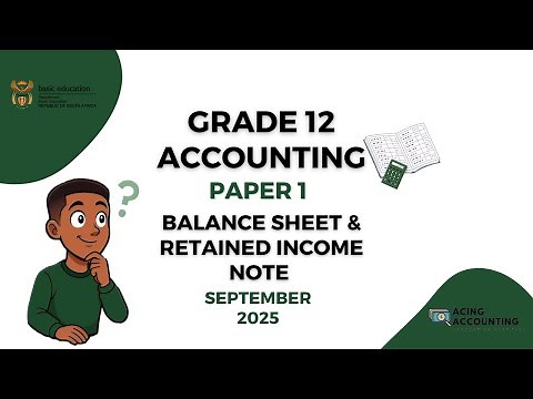 Balance Sheet | Retained Income Note Memo| Accounting Grade 12 | September 2025| Acing Accounting
