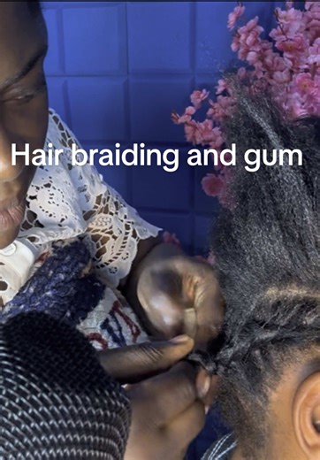 Hair Braiding and Gum Cracking ASMR Experience