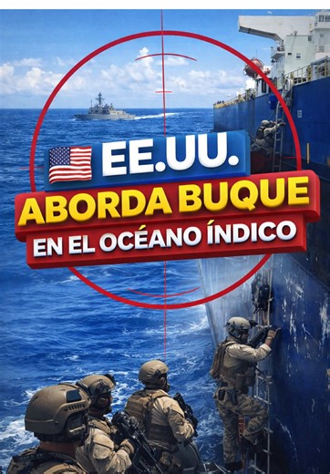 🇺🇸 EE.UU. ABORDA BUQUE EN EL OCÉANO ÍNDICO El Pentágono informó que fuerzas de Estados Unidos interceptaron y abordaron el buque Veronica III en la región de INDOPACOM, tras acusarlo de intentar evadir una “cuarentena”. Dicen que lo rastrearon desde el Caribe hasta el Océano Índico y que la operación fue sin incidentes. 💬 Debate: ¿Apoyas que Estados Unidos haga interdicciones en aguas internacionales para hacer cumplir sanciones y órdenes… o crees que esto abre un precedente peligroso? Síguem