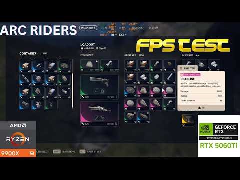 🔴 ARC RIDERS Ryzen9 9900X with RTX 5060 Ti 16GB + 32GB RAM Fps Test HIGH SETTINGS 2K Graphics