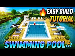 Easy Minecraft Swimming Pool Build Tutorial | Modern Pool Design ( Step By Step)