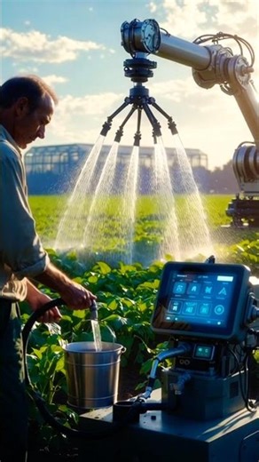farmer give water by ai pump#trending #ai