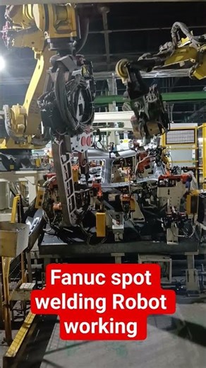 fanuc spot welding Robot working #automobile #Maruti