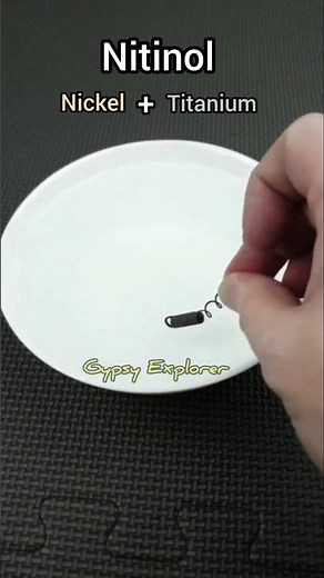 Nitinol (Nickel + Titanium) • Shape Memory Alloy • #facts #alloys #science