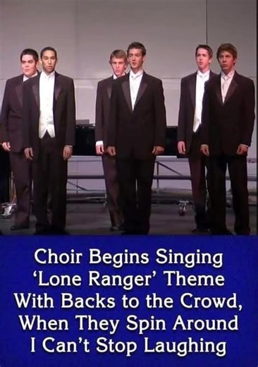 This had me crying laughing! 😂 A high school choir nailed the 'Lone Ranger' theme with the funniest twist ever, wait till they spin around! 🤯🤣 You need to see this! 👇👇 First comment is pure gold! | Daily Currents