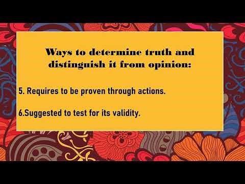 Introduction to the Philosophy of the Human Person:Q1 Module 2- Distinguishing opinion from truth