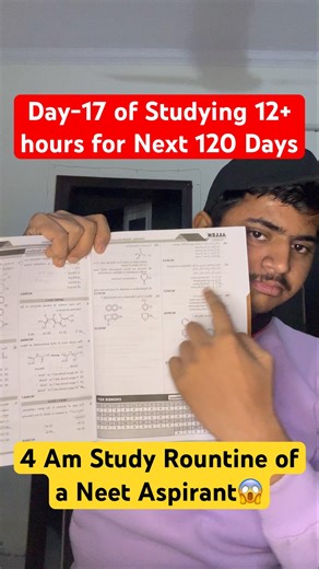 Day 17 of Studying 12+ hours for Next 120 Days📚 | #neet #minivlog #pw #allen #motivation
