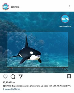 288K views · 114 reactions | See a world full of mesmerizing visuals with BPL 4K Android TVs. Its dynamic Dolby vision amplifies every motion whilst its Bezel-less display makes every movement feel life-like. #BPL #BPLIndia #HappyLittleThings #TV #Television | BPL India | Facebook