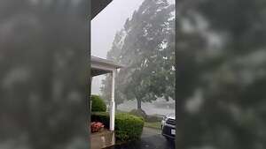 Hail, rain pound Virginia town
