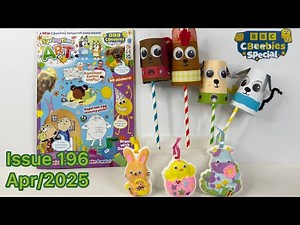 CBeebies special magazine, issue 196, Apr/2025 Springtime Art, with 3 cute animals paint & play 🐣🐏