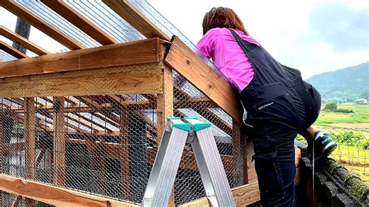 軽トラ車中泊 雨のキャンプ場で頑丈な小屋作り 誕生編