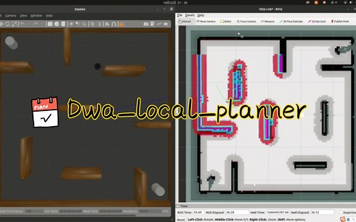 激光slam仿真:cartographer定位 move base（dwa）自动导航