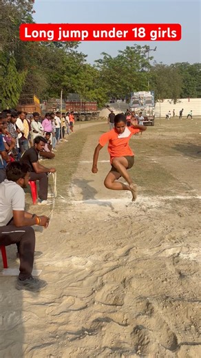 Long jump under 18 girls || district game #physics #motivation #army #sports #youtube #viralvideo